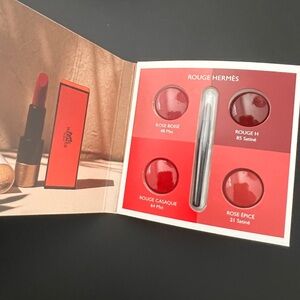 Hermes Lipstick Sample x4 with brush